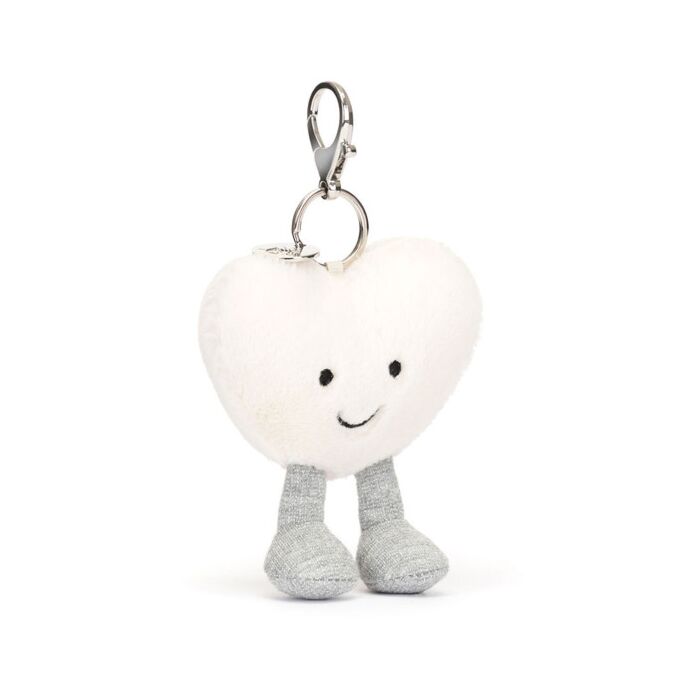 Amuseables Cream Heart Bag Charm