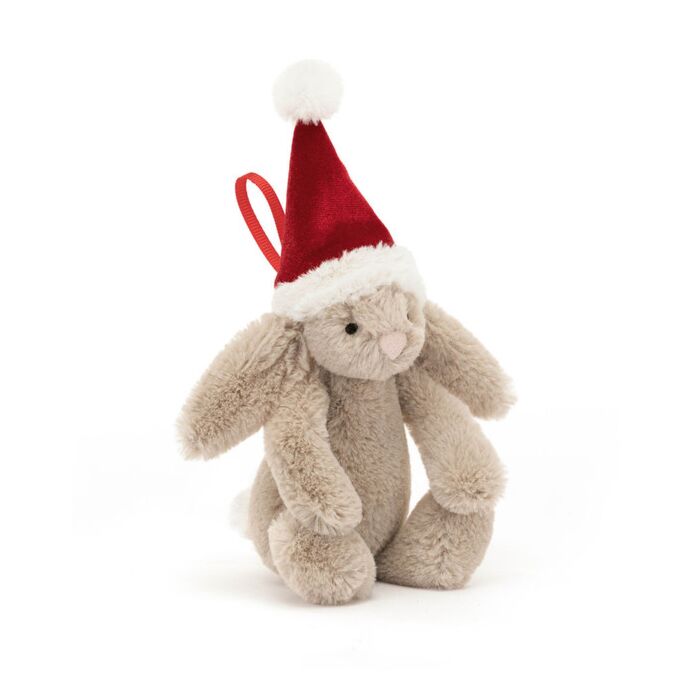 Bashful Christmas Bunny Decoration