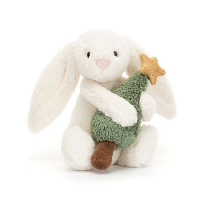 Bashful Bunny with Christmas Tree