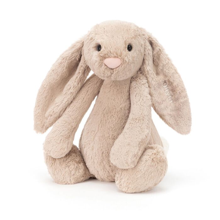 Personalised Bashful Beige Bunny Huge