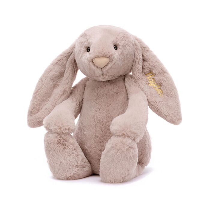 Personalised Bashful Luxe Bunny Rosa Huge