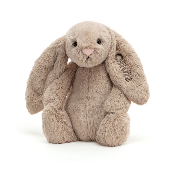 Personalised Bashful Beige Bunny Medium