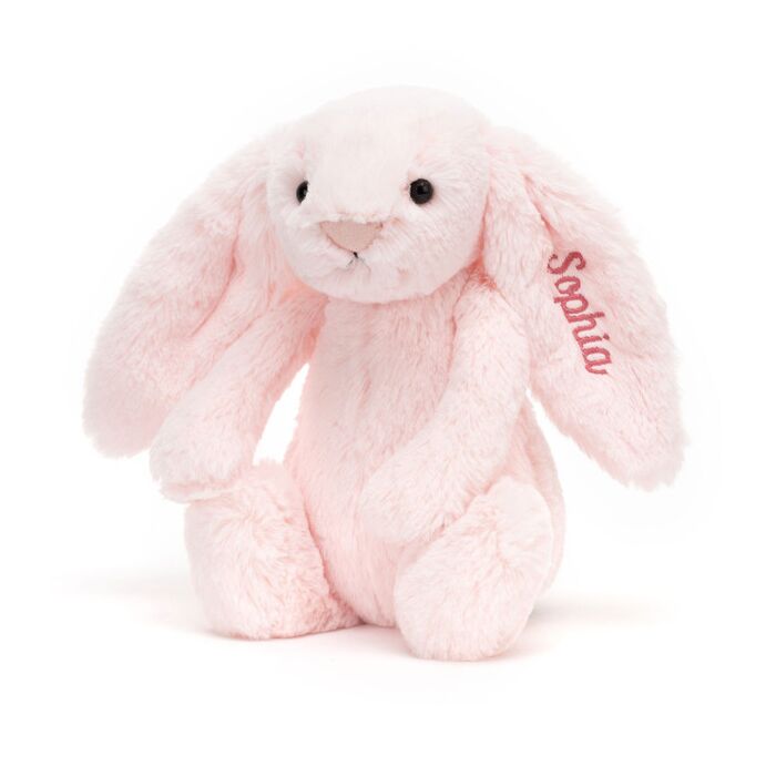 Personalised Bashful Pink Bunny Medium