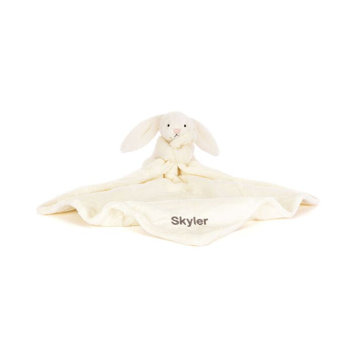 Personalised Bashful Cream Bunny Soother