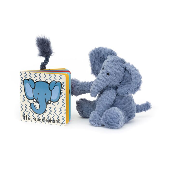 If I Were An Elephant Board Book and Fuddlewuddle Elephant Medium