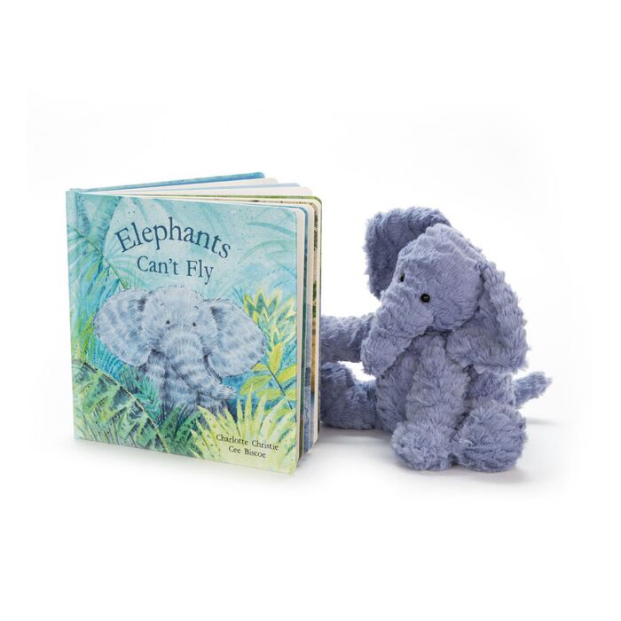 Elephants Can't Fly Book and Fuddlewuddle Elephant Medium