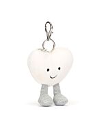 Amuseables Cream Heart Bag Charm