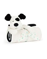 Bashful Black &amp  Cream Puppy Blankie