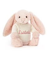 Bashful Blush Bunny with Personalised Cream Jumper