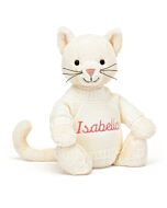 Bashful Cream Kitten with Personalised Cream Jumper