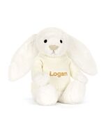 Bashful Luxe Bunny Luna with Personalised Cream Jumper