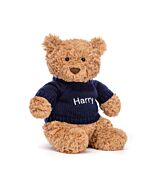 Bartholomew Bear with Personalised Navy Jumper