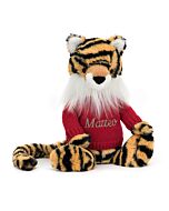 Bashful Tiger with Personalised Red Jumper