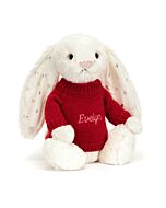 Bashful Twinkle Bunny with Personalised Red Jumper