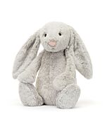 Personalised Bashful Silver Bunny Huge