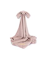 Personalised Bashful Luxe Bunny Rosa Blankie