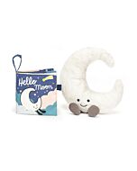 Hello Moon Fabric Book and Amuseables Moon Medium