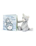 When I Wonder Book and Bashful Grey Kitty Medium