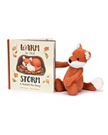 Warm in the Storm Book and Bashful Fox Cub Medium