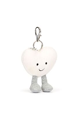 Amuseables Cream Heart Bag Charm