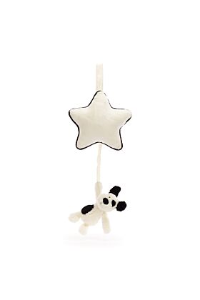 Bashful Black &amp  Cream Puppy Musical Pull
