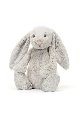 Personalised Bashful Silver Bunny Huge
