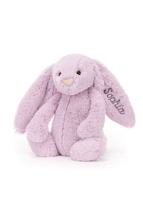 Personalised Bashful Lilac Bunny Medium