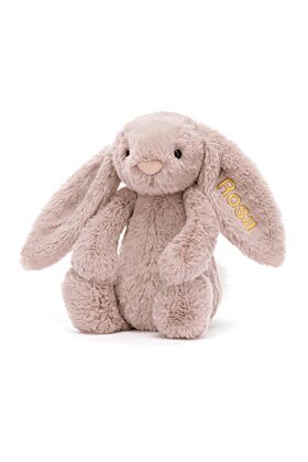 Personalised Bashful Luxe Bunny Rosa Medium