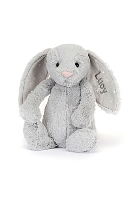 Personalised Bashful Shimmer Bunny Medium