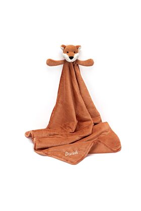 Personalised Bashful Fox Cub Blankie