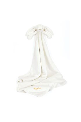 Personalised Bashful Luxe Bunny Luna Blankie