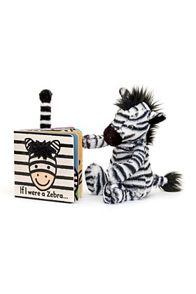 If I Were A Zebra Board Book and Bashful Zebra Medium