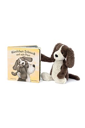 Hundchen Schnuck Und Sein Papa Buch and Bashful Fudge Puppy Medium