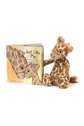 Just Like Me Book and Bashful Giraffe Medium