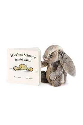 Haschen Schnuck Bleibt Wach Buch &amp  Bashful Cottontail Bunny Medium