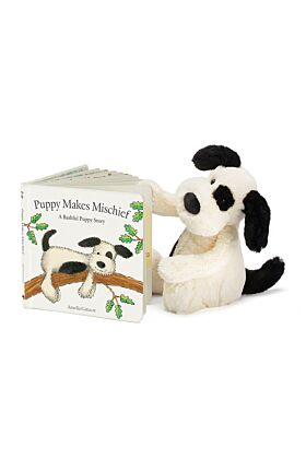 Puppy Makes Mischief Book and Bashful Puppy Medium