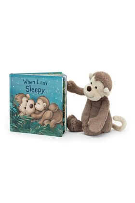 When I Am Sleepy Book and Bashful Monkey Medium