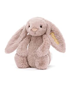 Personalised Bashful Luxe Bunny Rosa Medium